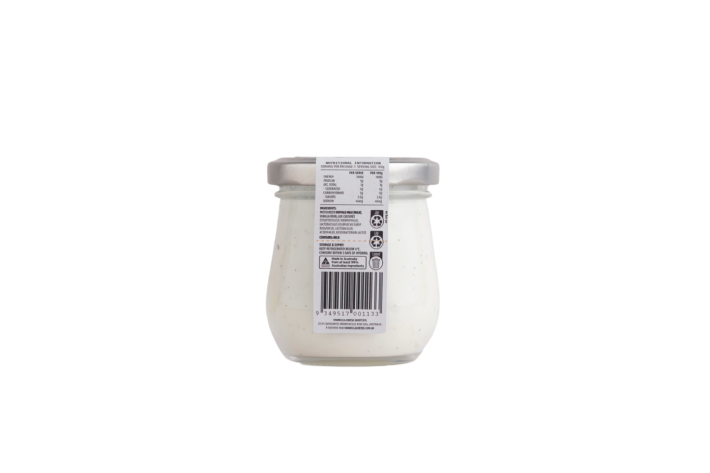 Mini VANILLA Buffalo Pot Set Yogurt 100g (12 x 100G) Box