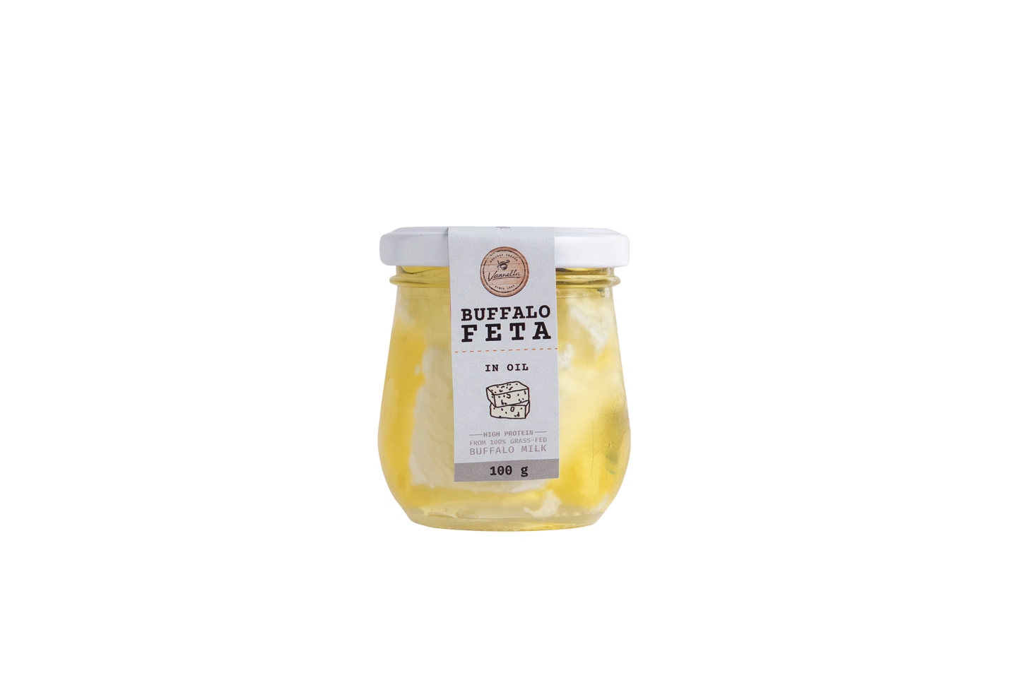 Mini Buffalo Feta 100g - in Oil - (12x100g) Box - RETAIL LINE