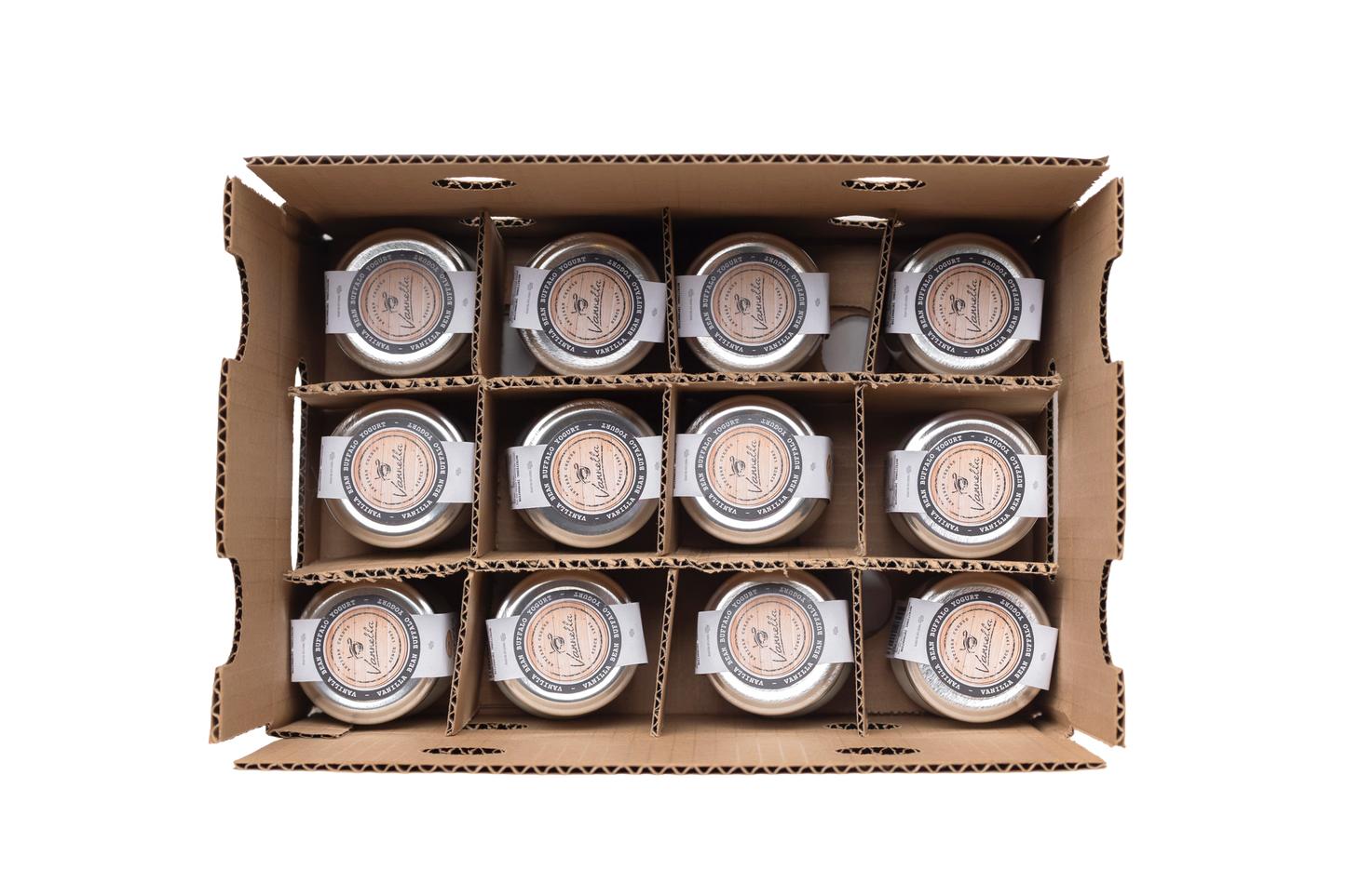 Mini VANILLA Buffalo Pot Set Yogurt 100g (12 x 100G) Box